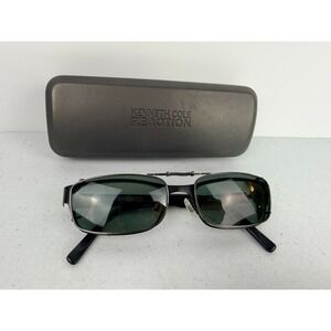Kenneth Cole Reaction Mens Eyeglasses Black KC0735-2 52-18-140 Sun Clip Case -BE